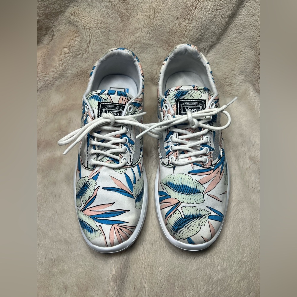 Vans Ultra Cush tropical print skater sneakers women's 9